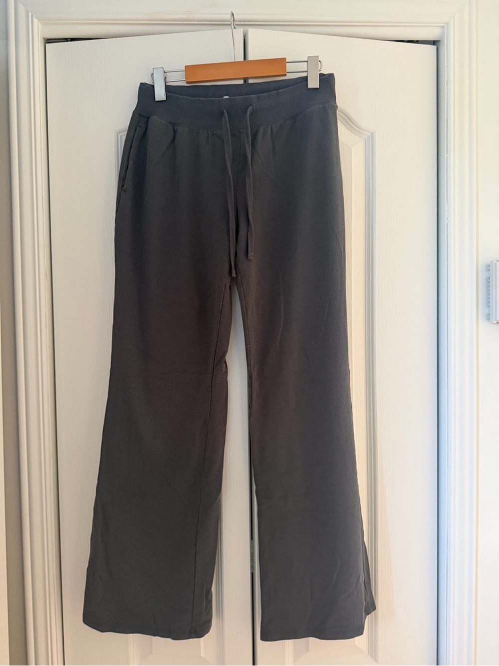 Garage Charcoal Drawstring Boot-Flare Pants